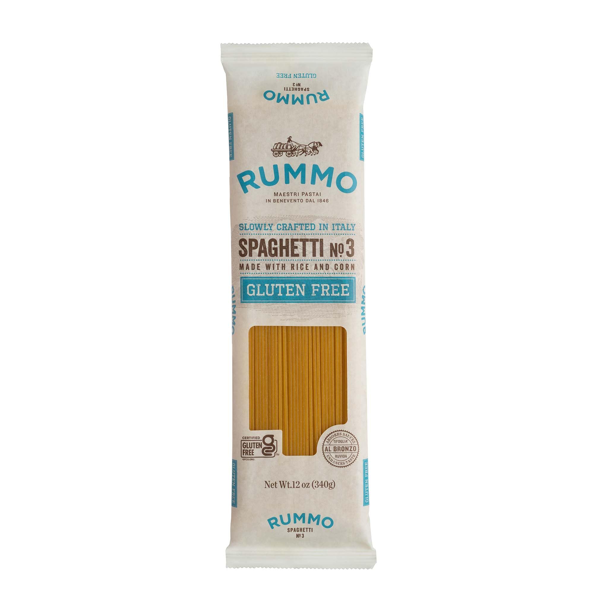 Product image of Rummo Gluten Free Spaghetti Pasta N.3 Corn and Rice Pasta Noodles Italian Pasta 12 oz 12 oz